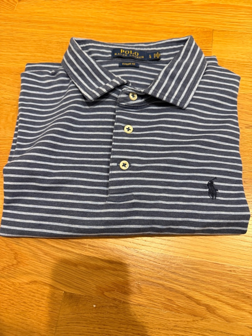 Polo by Ralph Lauren Navy and White Striped Polo Shirt